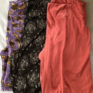 Lularoe leggings, 3 pair.  Owls, bees